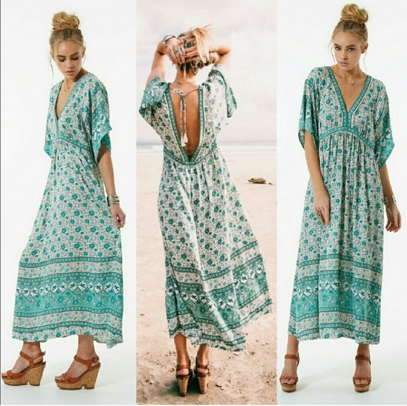 Rare spell designs kombi folk gown sage XS dress - Picture 3 of 11